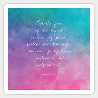 Galatians 5:22-23, Fruit of the Spirit Bible Verse Sticker